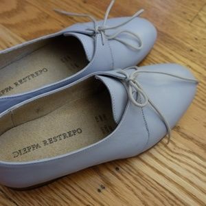 Dieppa Restrepo Soft Gray Leather "Dina" Oxfords 6